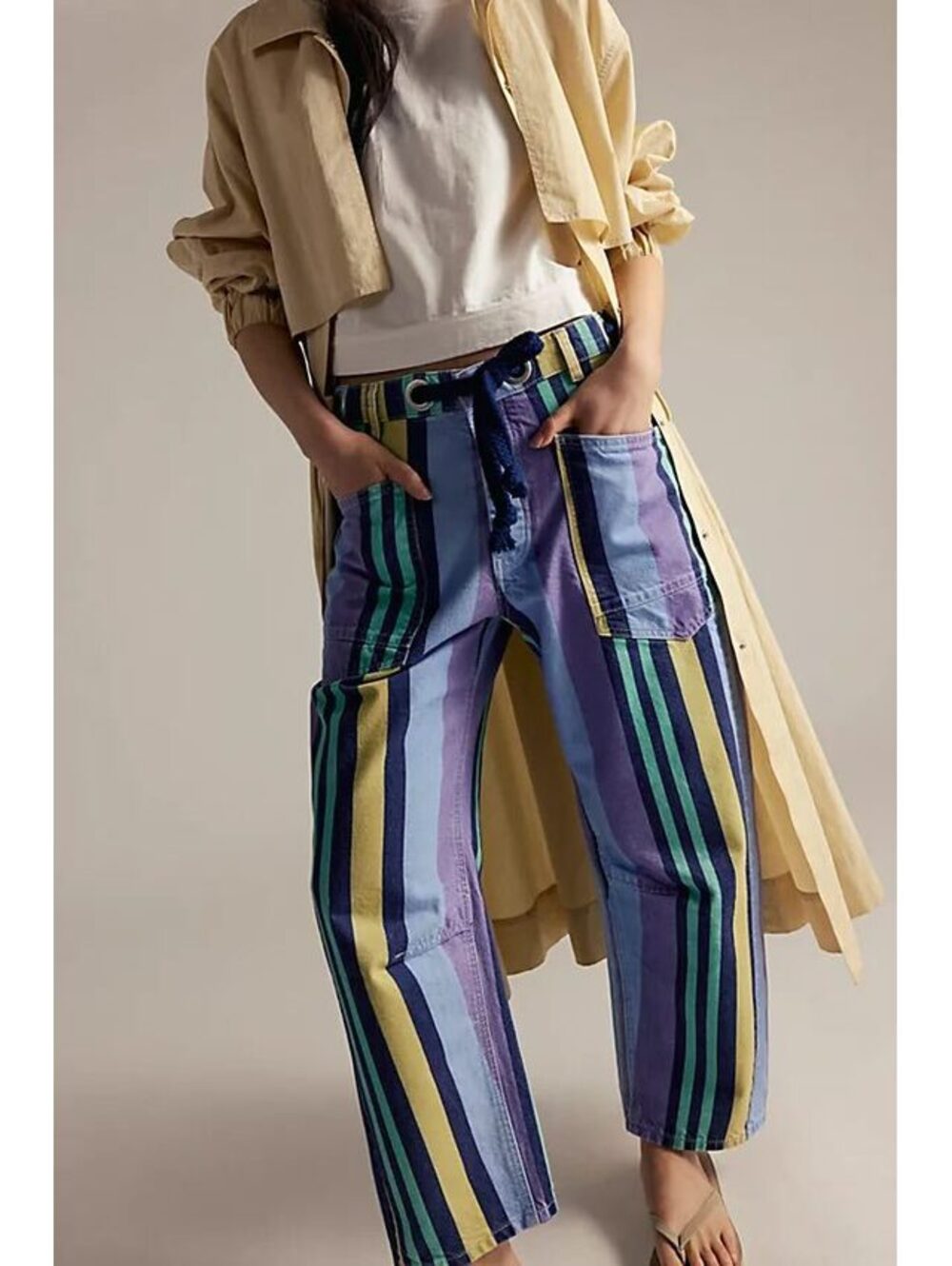Free People We The Free Moxie Printed Low-Slung Barrel Jeans 32